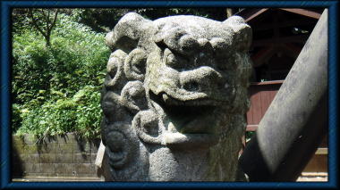 熊野神社(朝夷奈)の狛犬阿形